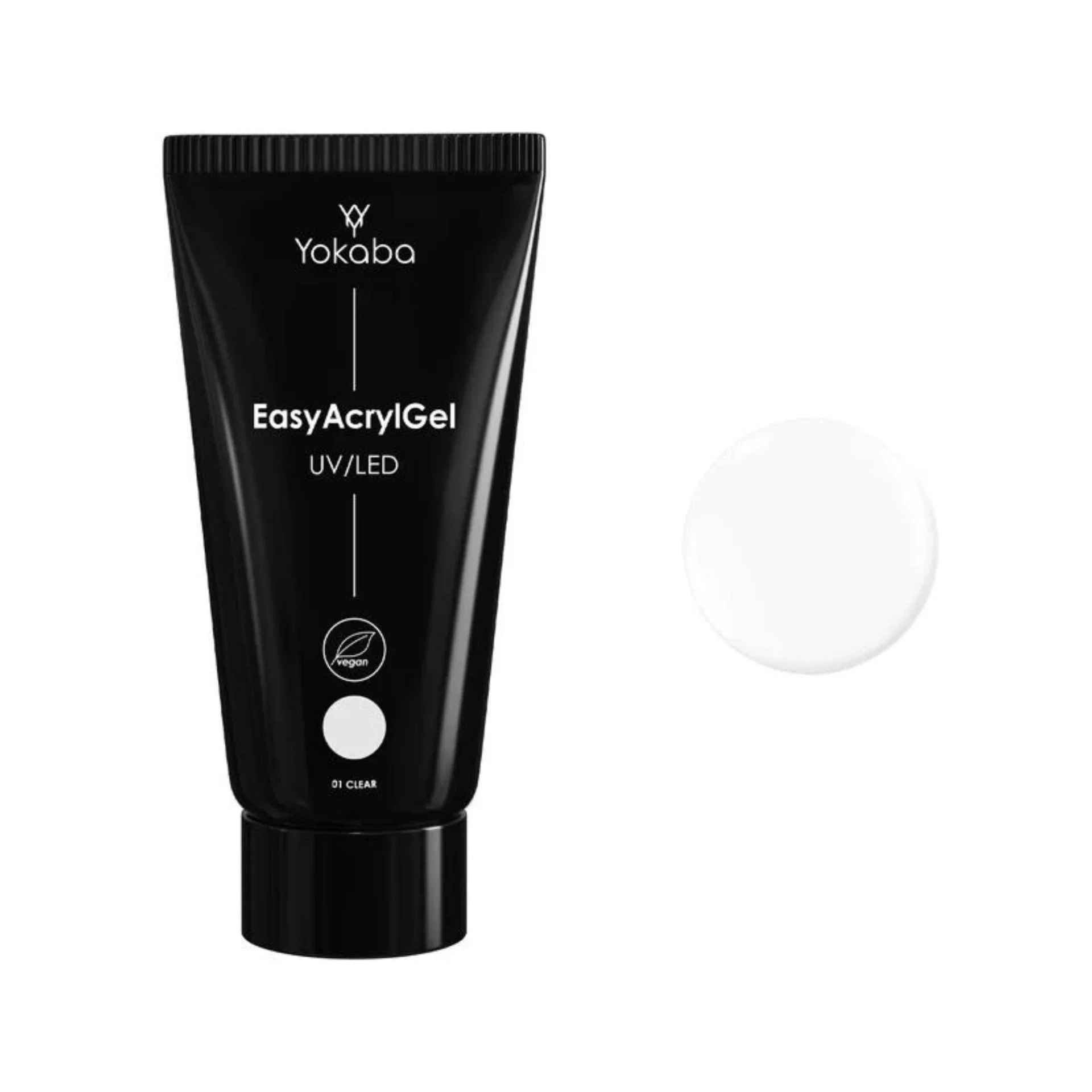 yokaba-easy-acryl-gel-uvled-01-clear-vegan-akrigel-za-izgrazhdane-1-058 Easy Acryl Gel UV/LED - 01 Clear Веган акригел за изграждане - Image 1
