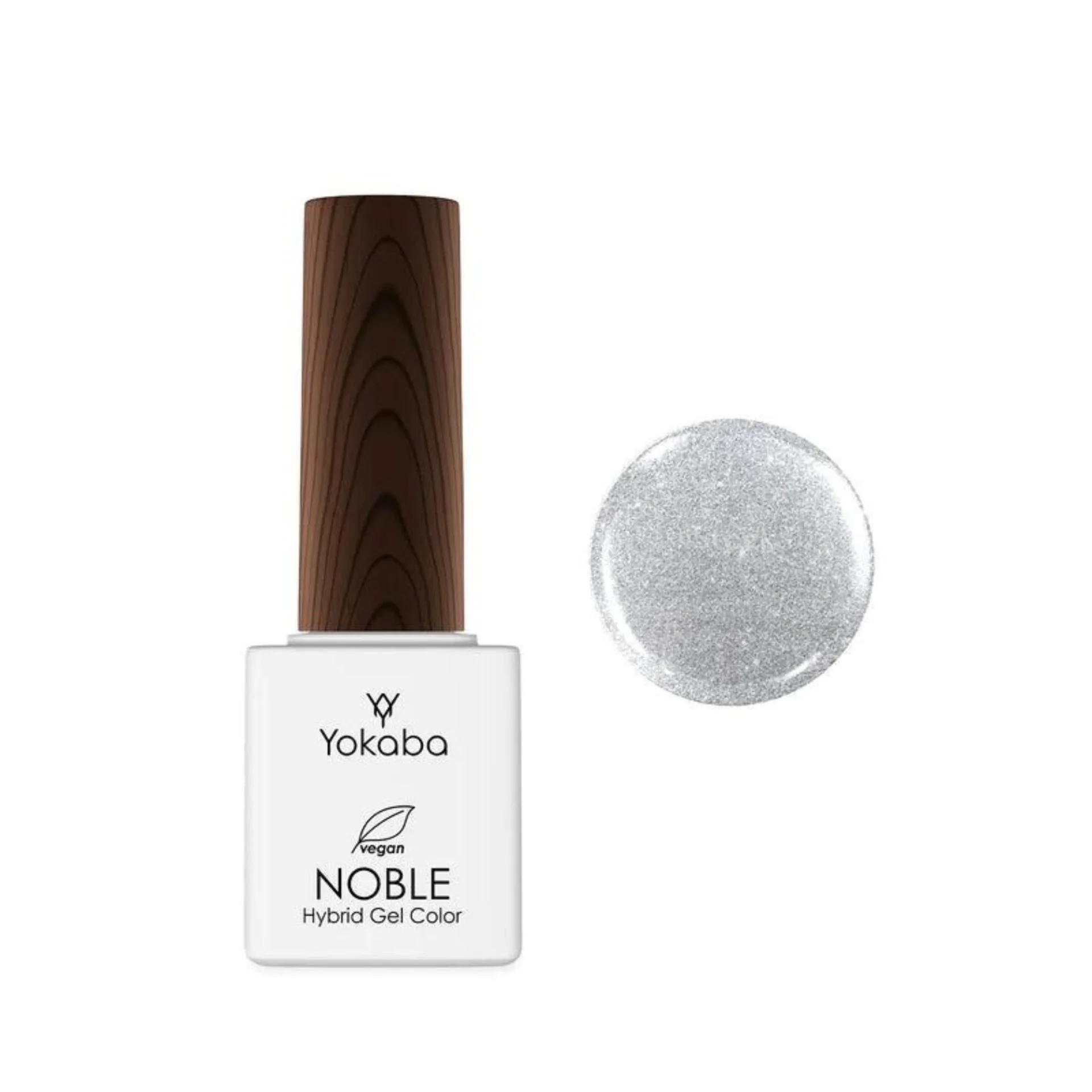 yokaba-noble-vegan-gel-lak-za-nokti-bez-hema-04-shimmer-silver-01-291 Noble - 04 Shimmer Silver Hema Free Веган гел лак за нокти - Image 1