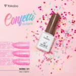 Noble - 101 Pink Confetti Hema Free Веган гел лак за нокти - Image 3