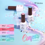 Noble - 101 Pink Confetti Hema Free Веган гел лак за нокти - Image 4