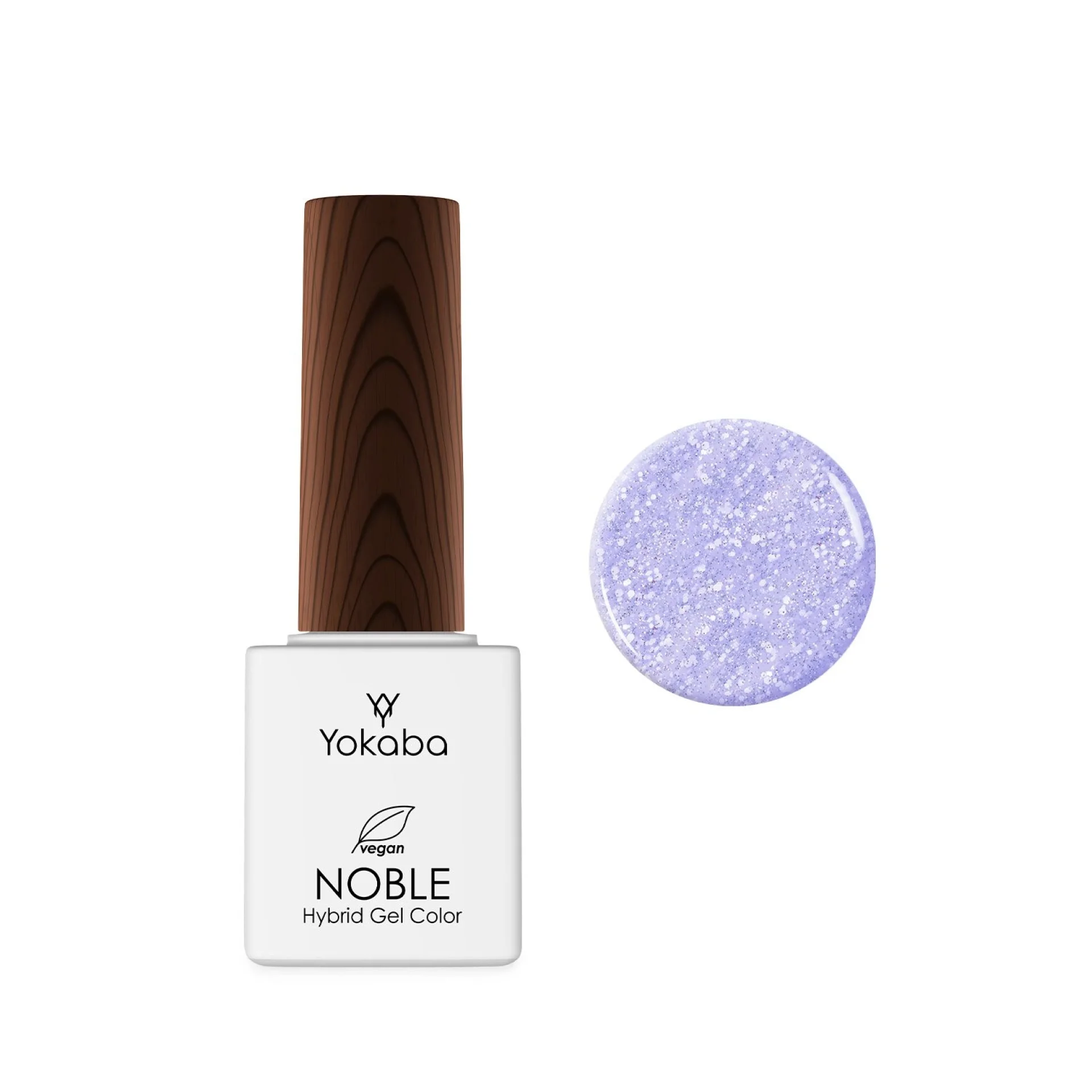 yokaba-noble-vegan-gel-lak-za-nokti-bez-hema-103-lilac-confetti-1-616 Noble - 103 Lilac Confetti Hema Free Веган гел лак за нокти - Image 1