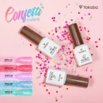 Noble - 104 Blue Confetti Hema Free Веган гел лак за нокти - Image 4