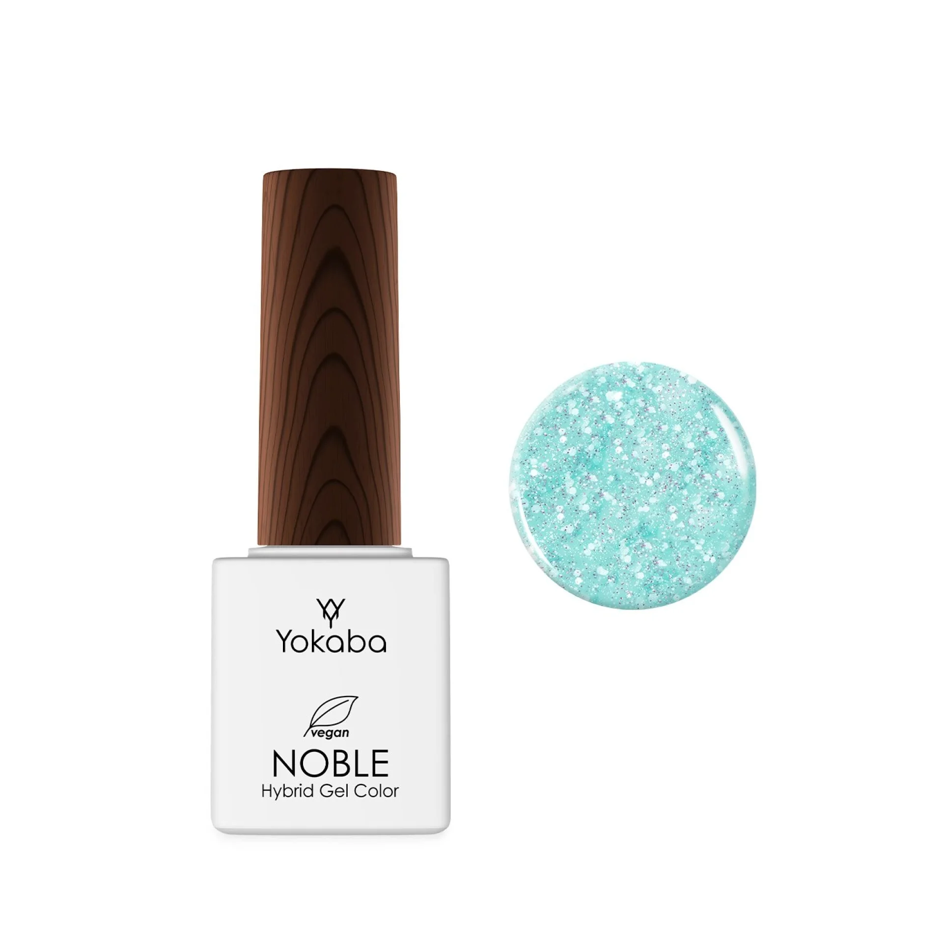 yokaba-noble-vegan-gel-lak-za-nokti-bez-hema-105-mint-confetti-1-107 Noble - 105 Mint Confetti Hema Free Веган гел лак за нокти - Image 1