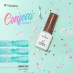 Noble - 105 Mint Confetti Hema Free Веган гел лак за нокти - Image 3