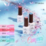 Noble - 105 Mint Confetti Hema Free Веган гел лак за нокти - Image 4