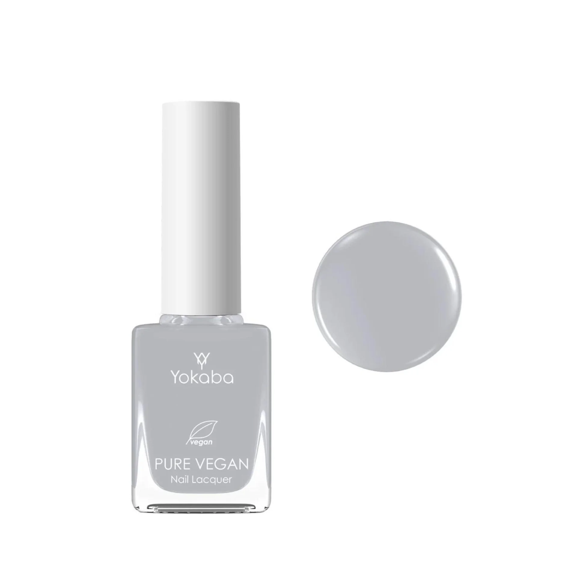 yokaba-pure-vegan-klasicheski-lak-za-nokti-05-ash-grey-1-905 Pure Vegan - 05 Ash Grey Веган класически лак за нокти - Image 1